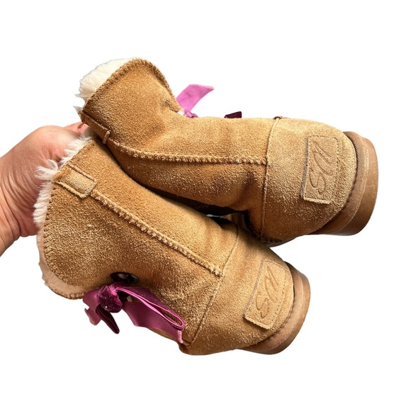 Softmoc winter boots with velvet ribbon bows, leather upper size 7 - Picture 11 of 11